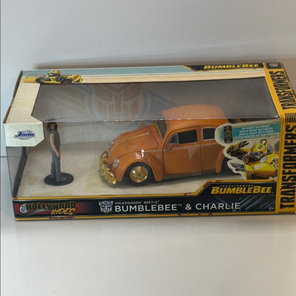 Jada Toys Bumblebee & Charlie Orange Volkswagen Beetle